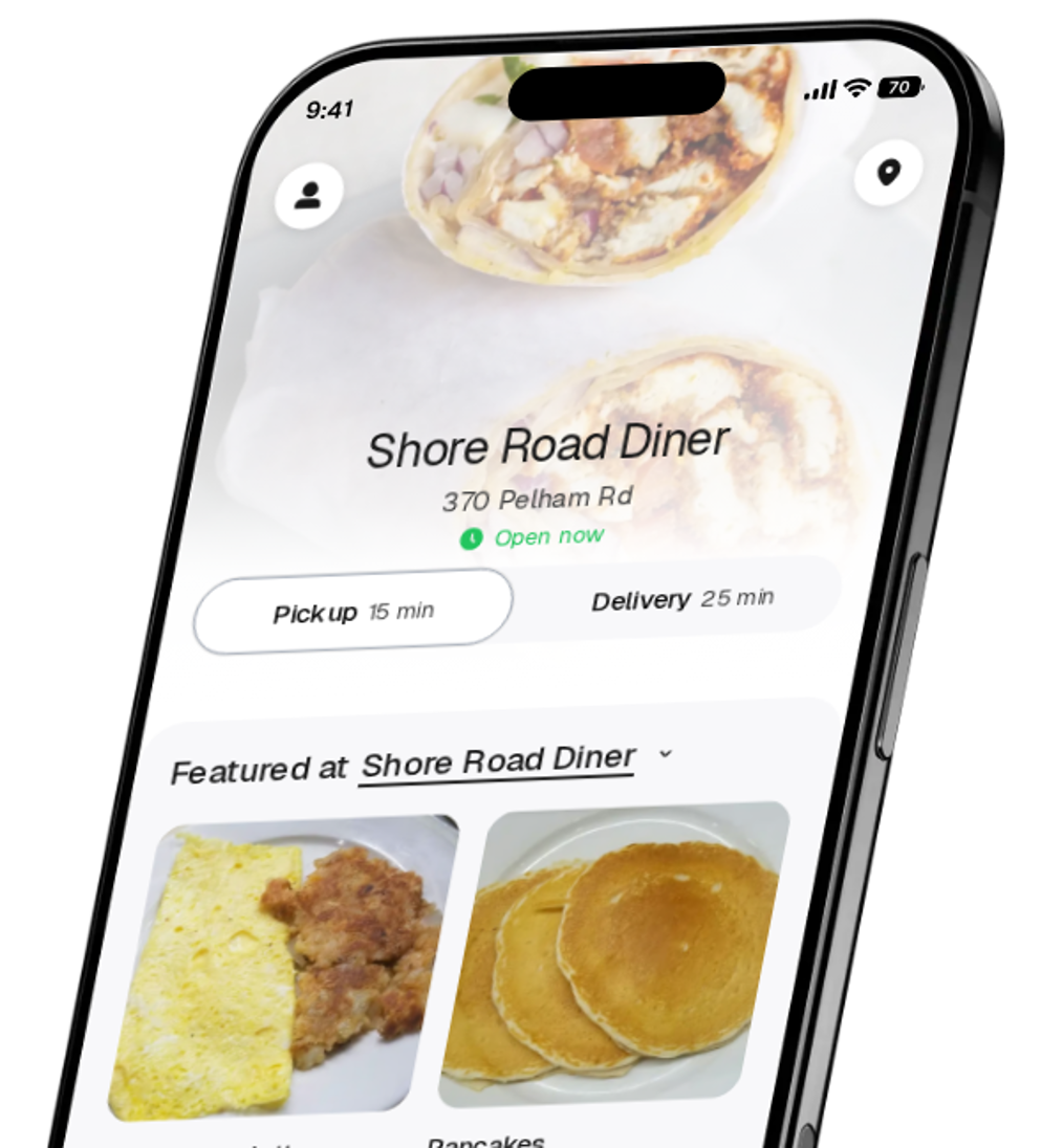Shore Road Diner app preview