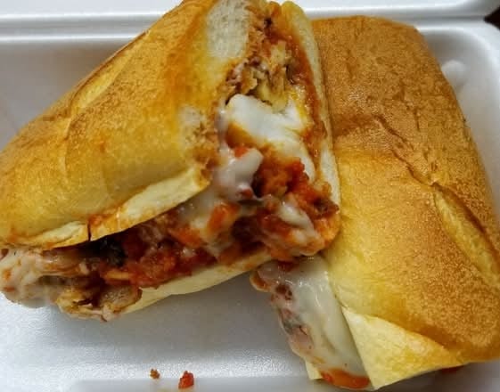 Chicken Parmigiana Hero.