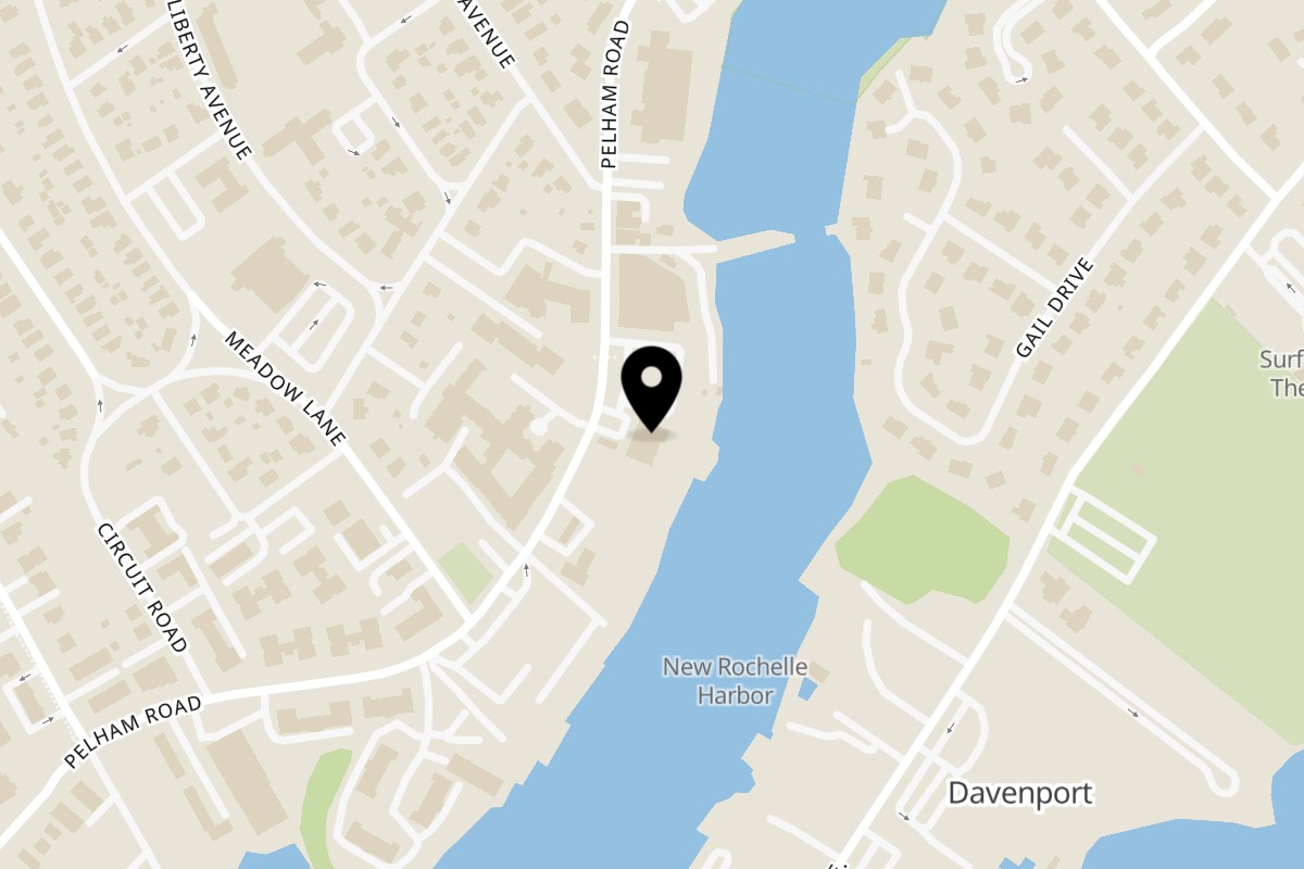 Map showing the location of Shore Road Diner on 370 Pelham Rd in New Rochelle